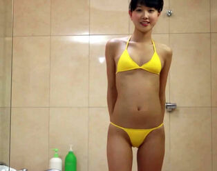 Non-Nude asian bikini teen model. Handsomeness asian