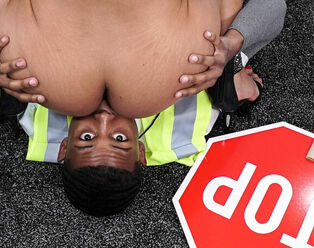 Rose Monroe & Lil D. in Crossing Guard Porks a Humungous Ass